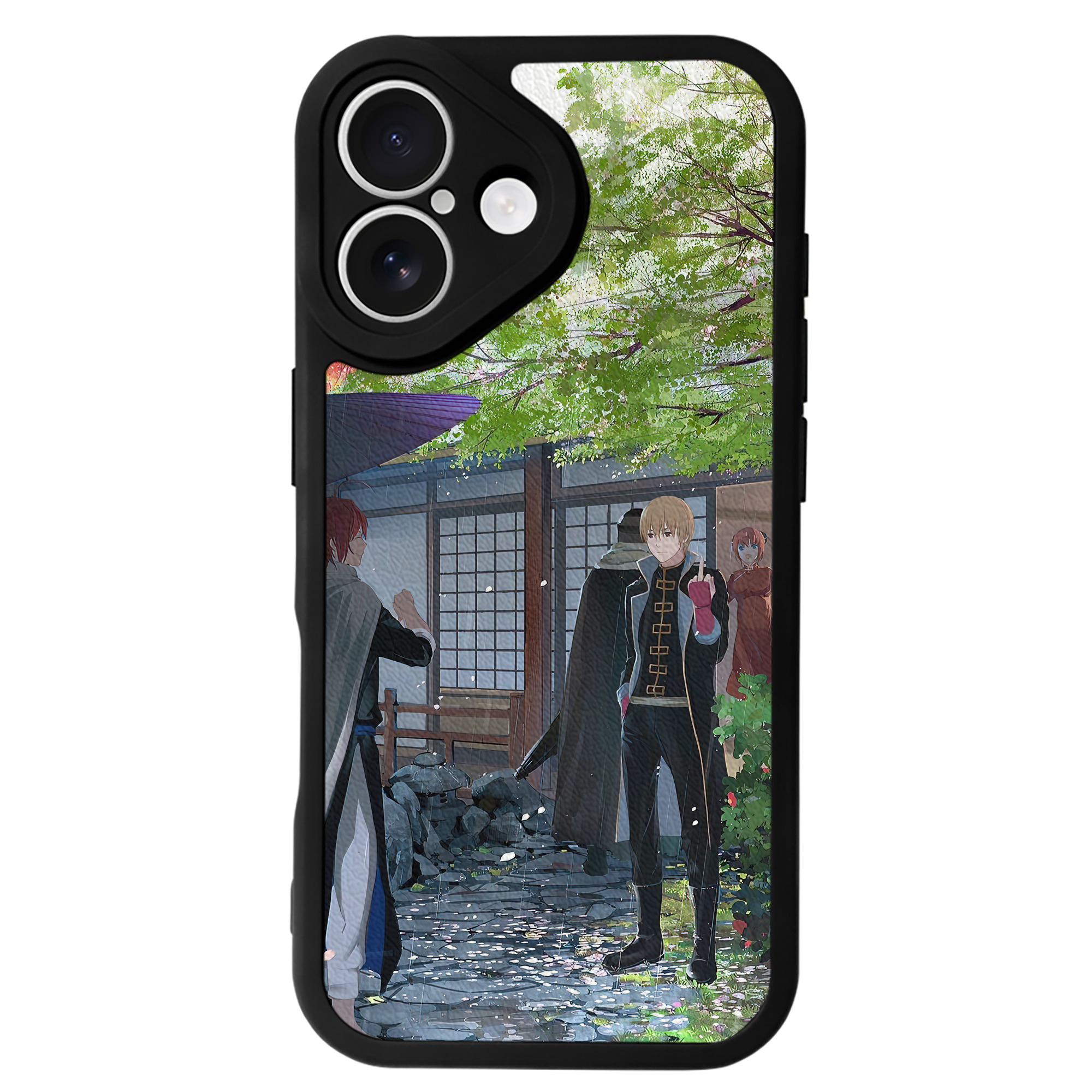 （画像用） ぎんたま 坂田銀時（さかたぎんとき） 神楽 志村新八（しむら しんぱち） GINTAMA Sakata Gintoki Kagura Shimura Shinpachi 【iPhone 16シリーズ対応】シリコンスマホケース（レザー調） 材質：シリコン